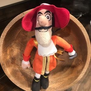 Vintage Disney Store Captain Hook Mini Bean Bag Plush 10” Peter Pan Stuffed Toy